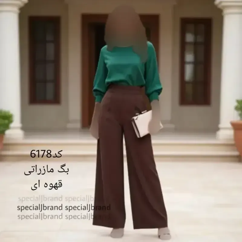 شلوار بگ مازراتی زنانه قد 105 پشت کمر کش