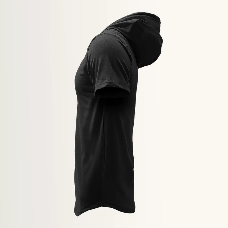 ست تی شرت و شلوار مردانه مدل fle پنبه یکرو نخ آستین کوتاه کلاه دار