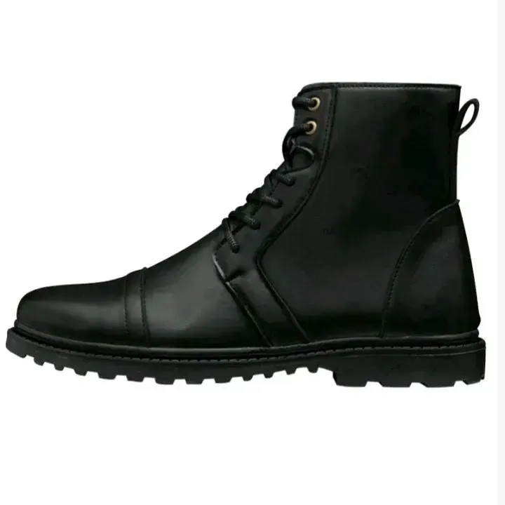 نیم بوت مردانه چرم مصنوعی رنگ مشکی مدل پیکاسو